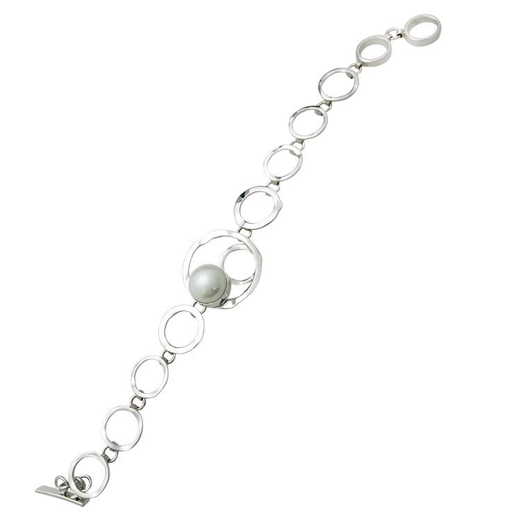 Sterling silver pearl bracelet,B6367
