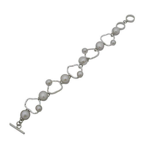 Sterling silver pearl bracelet,B797