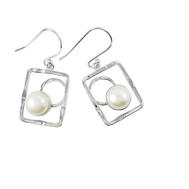 Sterling silver earring,E6607