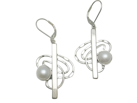 Sterling silver earring,E6924